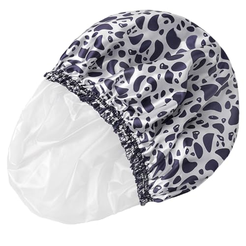 Shower Caps for Women, 4 PCS Elastic and Reusable Bath Caps, Double Layers Shower Cap Reusable Waterproof, Bathing Shower Caps, Environmental Bath Hair Protection Cap - Stone - color: Stone