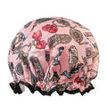 allydrew Wild Side Reusable Women's Waterproof Shower Caps for Long Hair, Pink Keychains - color: Pink Keychains