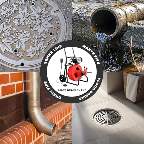 4-Piece Drain Snake Attachment for 5/16" to 3/4" Cables Heavy-Duty Manganese Steel Cutters for Roots Grease and Stubborn Clogs Includes 4 heads Storage Case and Metal Ring - style: 4-piece