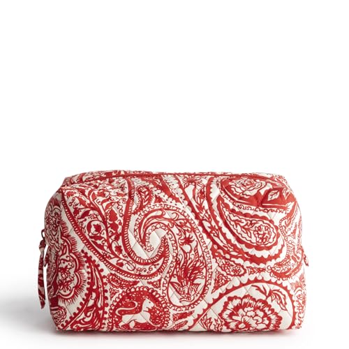 Vera Bradley Premium Cotton Large Cosmetic Makeup Bag - color: Paisley Key