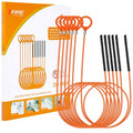 35 Inch Anti-break Metal Drain Snake, Hair Clog Remover, Drain Cleaner Tool with Nylon Coating Sink Snake, Clog Remover for Shower, Bathroom Sink Tub (6 Pack) - color: Orange-N-35IN