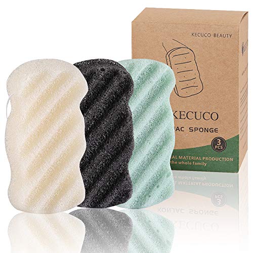 3 Pcs Natural Konjac Facial Sponges for Women and Girls, Gentle Facial Sponge for Cleansing and Makeup Removal, Bath Sponge for Babies and Kids, Soft When Wet, Suitable for Sensitive Skin - color: Infant/ Toddler