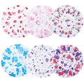 Pengxiaomei 6 Pcs Shower Cap, Reusable Waterproof Hair Cap Shower Caps Stocking Stuffers for Women Men Kids
