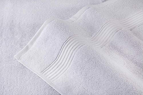 American Bath Towels 100% Cotton 6 Piece Turkish Towel Set, Ultra Soft Absorbent Bathroom Towels, 2 Bath Towel 2 Hand Towels 2 Washcloths, White - color: White, size: 6 Piece Towel Set XL