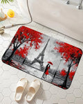 Elightvap Paris Eiffel Tower Love Bathroom Rugs Mat Non Slip Absorbent Quick Dry Rug Bath Mats for Bathroom Floor Bathtub,17 * 29.5 Inches - color: Paris Eiffel Tower Love