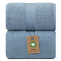 Alusa Home 100% Organic Luxury Bath Sheets - GOTS Certified - Extra Large 35x70 Inches (Pack of 2) Zero-Twist, Long-Staple Cotton Bath Sheet Set (Chambray) - color: Chambray, size: 2pc Bath Sheets