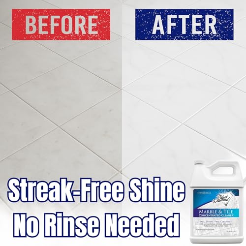 Black Diamond Stoneworks Marble & Tile Cleaner Gallon + Ultimate Grout Cleaner with Brush Quart (2-Pack) – Safe for Natural Stone, Deep Grout and Tile Cleaning to Restores Shine - size: 160 Fl Oz (Pack of 1)