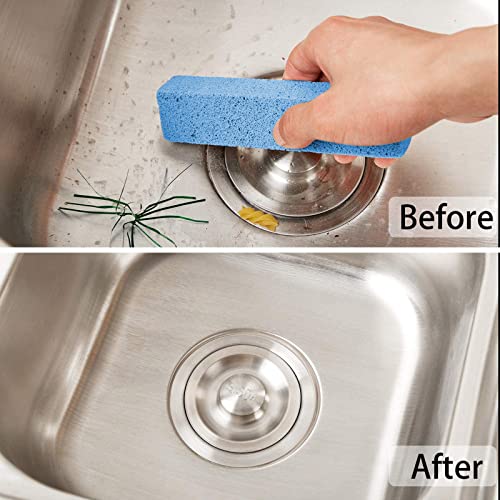 Norme 30 Pieces Pumice Stones for Cleaning Pumice Scouring Pad, Pumice Stick Cleaner for Removing Toilet Bowl Ring, Bath, Household, Kitchen, Pool, 5.9x1.4x0.9 Inch(Blue) - color: Blue