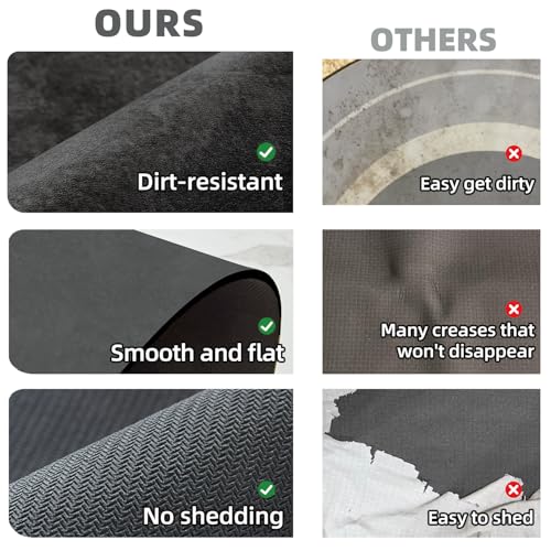 TYUU Black Bath Mat, Bathroom Rugs Non Slip Washable Thin Absorbent Quick Dry Bath Mat Fits Under Door Bathroom Floor Mat Perfect for Bath, Shower, or Sink 24"x70" Black - color: Black, size: 2' X 5'10" (Rectangular)