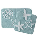 Sweet Home Collection Bathroom Accessories Sets Unique Collections Modern Classic Contemporary Decorative Beautiful Designs Bath Shower Tub Décor, 2 Piece Rug, Beach Shells, (Pack of 12) - size: 2 Piece Rug Set