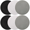 6-Pack Drain Hair Catcher Durable Silicone Hair Stopper Shower Drain Covers Easy to Install and Clean Suit for Bathroom Bathtub and Kitchen - color: 2black/2white/2grey