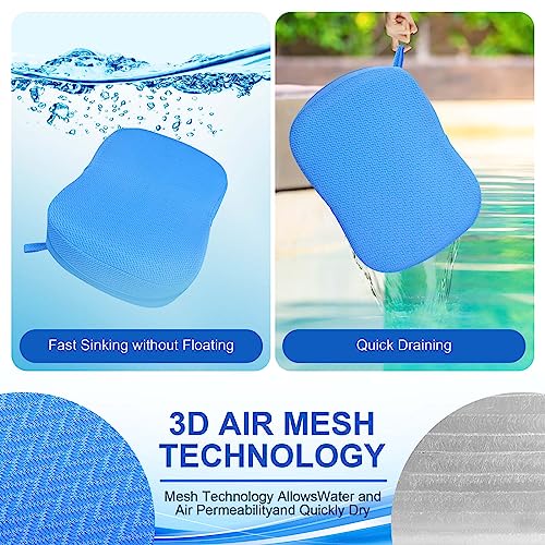 Hot Tub Booster Seat Cushion with Non-Slip Micro Dot Bottom and 6 Weighted Sections - Quick Dry Hot Tub Accessories for Adults and Kids - Indoor Outdoor Hot Tub Pillow with Washable Mesh Cover - size: 8-Shaped