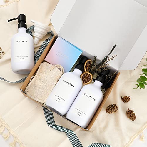 Supforce Shampoo Dispenser for Shower Wall Mount, No Drill Shampoo and Conditioner Dispenser with Matte Pump and Waterproof Labels, Shower Soap Dispenser Wall Mounted for Home Bathroom - White - color: White