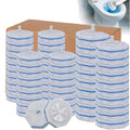 60pcs Count Toilet Bowl Wand Refills,Toilet brush,Disposable Toilet Cleaner Refills,Thickened Cleaning Layer,Won't Fall Apart,for Ceramics and Bathroom Cleaning (Blue)