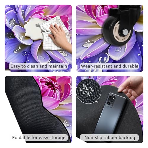 Floral Diatomaceous Earth Floor Mat 3D Flowers Pattern Bath Mat Non-Slip Bath Rug Safe Absorbent Quick Drying Bathmat Suitable for Bathroom Kitchen Entrance (Style 4, 15.75"/40cm) - color: Style 4, size: 1'4" x 1'4" (Flower)