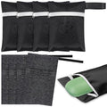 Reallnaive 4 Sets Travel Soap Bar Bag Quick Dry Waterproof & Leakproof Soap Dish Case with Foaming Nets Multifunctional Toiletry Shower Gym Essentials Pouch for Camping Enthusiasts(Black)