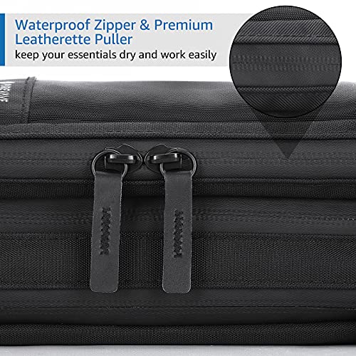 Purevave Compact Mens Toiletry Travel Bag Hanging, Mens Dopp Kit for Travel Waterproof, Wash Pouch Black - color: Black