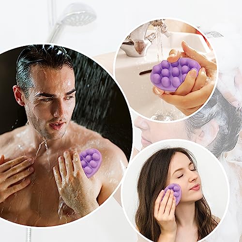 2Pcs Silicone Massage Bar Soap Molds, Handmade Soap Molds for Soap Making, 3D Hair Comb Ice Mold Scalp Massager, Hair Brush Soap Bar Silicone Mold, Food Grade Soap Mould Massage Moulds - color: Pink, Blue