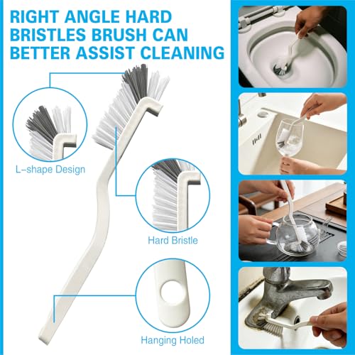 Crevice Cleaning Brush Set, Hard Bristle Small Scrub Brushes, Deep Cleaning Supplies for Kitchen, Bathroom, Grout, Bottle, Corners & Tight Spaces, 8Pcs - color: 8-pack
