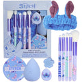 Get Trend Disney Stitch Makeup Brush and Sponge Set for Girls, Teens with Headband Powder Puffs Soft Brushes and Beauty Sponges, Gifts for Girls (Blue Stitch) - color: Blue Stitch