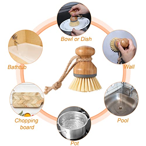 4 Pieces Kitchen Soap Dispenser Set 16 oz Dish Soap Dispenser with Bamboo Pump Soap Tray and Dish Brush Bathroom Soap Dispenser Set with Waterproof Labels for Hand Soap Dish Lotion (White) - color: White
