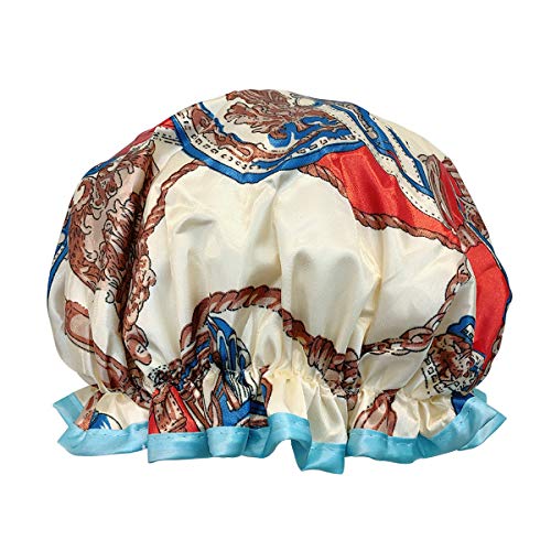 allydrew Reusable Women's Waterproof Shower Caps for Long Hair, Royal - color: Royal