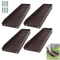 Gutter Downspout Extensions, Rain Gutter Downspout Splash Block,Drain Water Downspout Diverter, Gutter Splash Guards for Rainwater Drainage,16.3Inch (Brown-4 Pack) - color: Brown-4 Pack