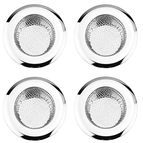 Drain Hair Catcher,Drain Stoper,Shower Drain Cover for Bathtub, Kitchen Sink Strainer, Stainless Steel Bathroom Sink, Drain Stopper with (4 PCS,2.1 in) - color: 4 Pcs,2.1 in