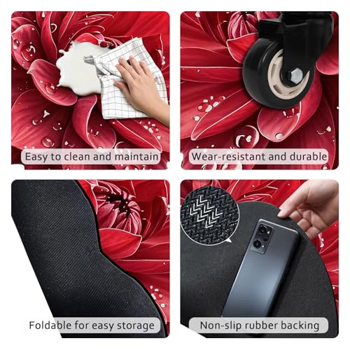 Floral Diatomaceous Earth Floor Mat 3D Flowers Pattern Bath Mat Non-Slip Bath Rug Safe Absorbent Quick Drying Bathmat Suitable for Bathroom Kitchen Entrance (Style 1, 15.75"/40cm) - color: Style 1, size: 1'4" x 1'4" (Flower)