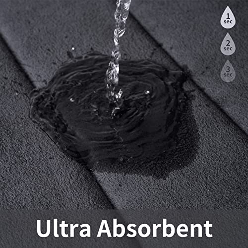 ROSMARUS Memory Foam Bath Mat 20' x 32', Water Absorbent Shower Mat, Thick Non Slip Bath Rugs with PVC Backing, Ultra Soft Bathroom Rugs for Floor & Tub, Charcoal Gray - color: Charcoal Gray, size: 20" x 32" (Rectangular)