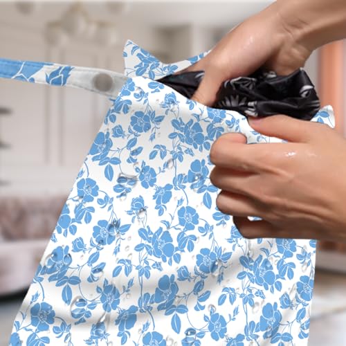 4 Pack Colorful Flowers Wet Bag Waterproof Washable Reusable Wet Dry Bag for Swimsuit Clothes Cloth Diaper Travel Beach Pool Yoga Gym Toiletries Gift for Women Bestie Coworker Birthday Christmas - color: Colorful Flowers 336