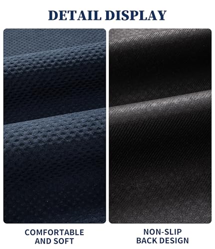 YIHOUSE Bathroom Rug Mat Sets, Ultra Thin Quick Dry Bath Mat, Absorbent Bath Mat for Bathroom Non Slip Machine Washable Bath Rug 2 Piece(Blue) - color: Dark Blue, size: 2 Pieces (U-Shape)