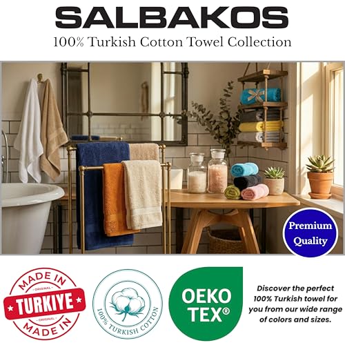 SALBAKOS 2-Piece 100% Turkish Cotton Extra Large Bath Towel 35x70 inch | Premium Hotel Quality Bath Sheet Towels | Thick, Soft, Absorbent, Oversized Bath & Beach Towels (Aqua, 2 Bath Sheets) - color: Aqua, size: 2 Bath Sheets