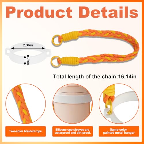 Silicone Water Bottle Handle Strap for Gym Travel Hiking Compatible with Stanley 30 & 40oz Cup Accessories for Men Women Gift - color: Style F