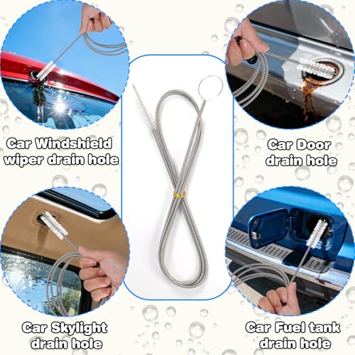 Ixiaoyoo 11 Pcs Cleaning Brushes Set, 8 Inch + 60 Inch Cleaner Brushes | White Nylon Brushes Kit for Bottles, Tumbler, Sippy Cups, Pet Waterers, Drinking Straws, Pipes, Sink Drain, Fish Tank, Hose - color: White Cleaning Brush Set
