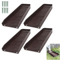 Rain-Gutter Downspout Splash Block - Gutter Downspout Extensions for Rainwater Drainage, Lader Downwards Design, 16" Fixable Downspout Extender with 8 Fixing PP Nails (4, Brown) - color: Brown, size: 4Pack