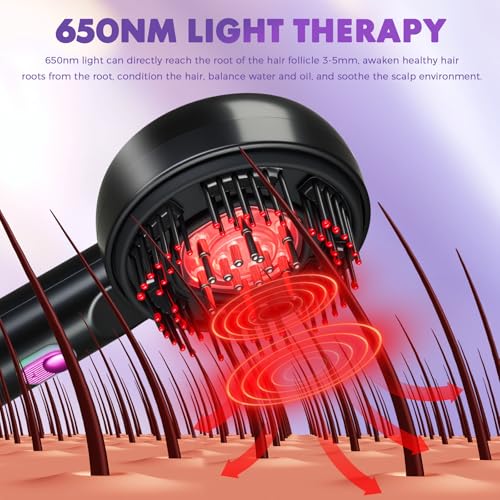 Electric Scalp Massager 4 in 1 Scalp Massaging Brush,Cordless Shiatsu Massager Comb for Scalp Relax,Oil Dispenser for Hair