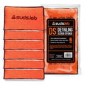 Suds Lab DS Detailing Scrub Sponge – Microfiber Scrub Pad for Car Detailing, Two Textures for Polishing & Scrubbing, Durable & Absorbent, Multi-Surface Use, Washable & Reusable – 6 Pack, Orange - size: Set of 6