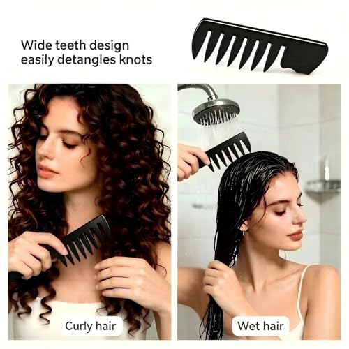 Brush for Man Styling,Vent Brush, Wide Tooth Comb & Texture Comb Set | 3Pcs Hair Brush for Faster Blow Drying, Detangling &Slick Back
