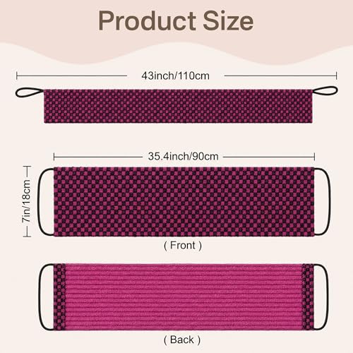 Yiclick Dual-Textured Exfoliating Washcloth Towel - Back Scrubber for Use in Shower Bath, Exfoliating Body Scrubber Exfoliator, Japanese Exfoliate Loofah Lufa Sponge Wash Cloth for Women Men - color: Magenta