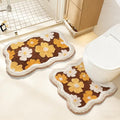 Bathroom Rug Set 2 Piece, Soft Cute Bath Mat and U-Shaped Contour Toilet Rug, Absorbent Microfiber Plush Bath Rug Set, Non-Slip Bath Carpet, Machine Washable, 32x20 Plus 22x20 - color: Brown 32x20" + 22x20"