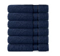 COTTON CRAFT Ultra Soft Hand Towels - 6 Pack - 16x28-100% Cotton Face Towels - Absorbent Quick Dry Everyday Luxury Hotel Bathroom Kitchen Spa Gym Shower Pool Camp Picnic - 580 GSM - Navy - color: Navy Blue, size: 6 Pack Hand Towels
