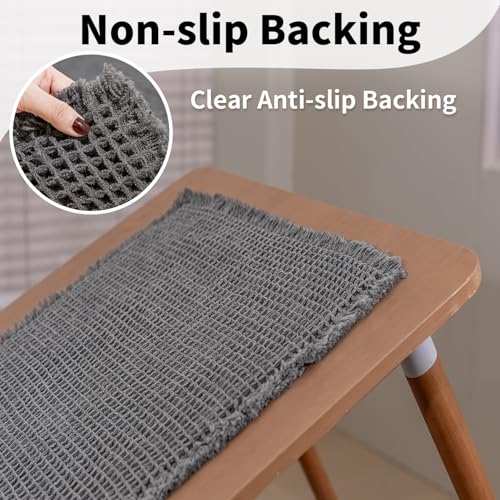 Waffle Bath Mat - Boho Bathroom Rugs Non Slip Washable, Super Absorbent & Quick Dry, Soft Bath Mat Farmhouse Bathroom Decor, 24'' x 36'', Dark Grey - color: Dark Grey, size: 24'' X 36''