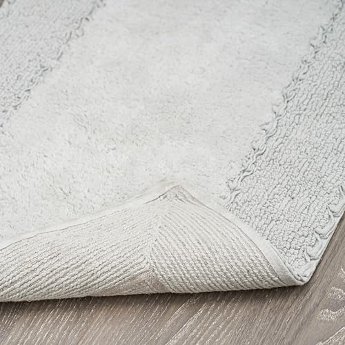 Laura Ashley Ruffle Border Light Grey 27"x 45" 100% Cotton Bath Rug - color: Light Grey, size: 2'3" x 3'9" (Rectangular)