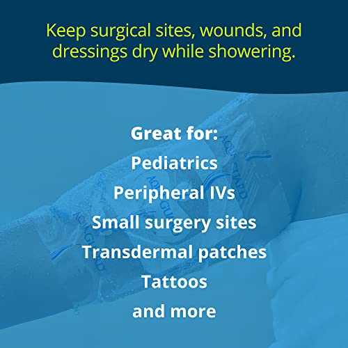TIDI 50010-PKG AquaGuard Sheet – 7” x 7” – (Area of Coverage: 5” x 5.5”) – Shower Protection Sheet – Self-Adhesive Moisture Barrier – Wound Cover for Showering – 7 Sheets – Home Medical Supplies - size: 7" x 7", style: Package of 7 Sheets