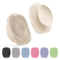 Soft Silicone Body Scrubber, Gentle Like a Hand Exfoliating Your Skin and Build Up Lather Easily, Back Large Suction Cup Easy to Store, Long-Lasting & Deep Clean (Beige) - color: Beige