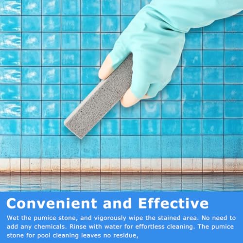 20Pcs Pools Pumice Stone W/ 1 Pair Cleaning Gloves - Pumice-Scouring Pad,Pool-Cleaning Block Swimming Pumice-Pool Tile Stone for Removing Toilet Bowl Ring,Bath,Pool