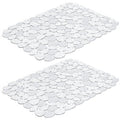Bligli Pebble Sink Mat for Stainless Steel/Ceramic Sinks, PVC Eco-Friendly Sink Protectors for Bottom of Kitchen Sink, Dishes and Glassware, Fast Draining, 15.7 x 11.8 inch (2 Pack, Bling Clear) - color: Bling Clear