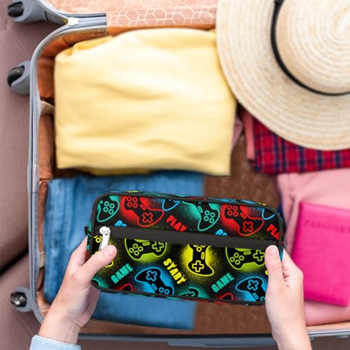 Kids Travel Toiletry Bag - Waterproof Hanging Cosmetic Hygiene Bags for Boys Men - Large Shave Kit for Toiletries Accessories Bathroom Stuff, Game Controller - color: Game Controller