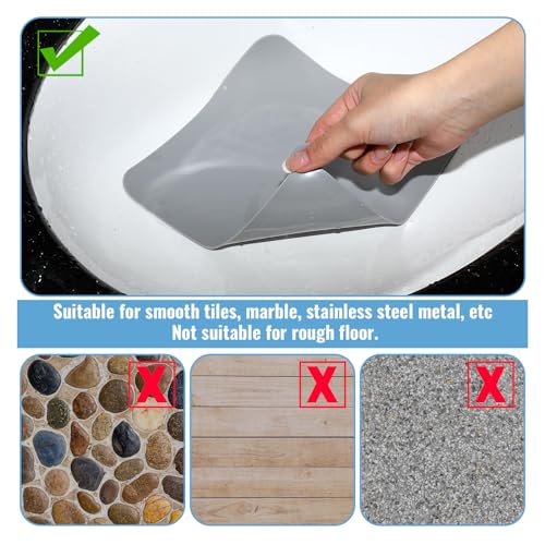 Yinkin 6 Pcs Drain Covers to Keep Bugs Out Silicone Shower Floor Tub Stoppers Bathtub Drain Stoppers Sewer Anti-Odor Mats Deodorizing Plugs for Bathroom(7.87 x 7.87 Inch,Square,Grey and White) - color: Grey and White, size: 7.87 x 7.87 Inch, style: Square
